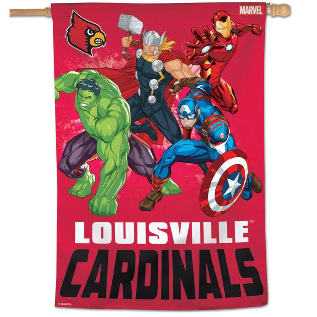 Louisville Cardinals / Marvel (c) 2021 MARVEL Vertical Flag 28" x 40"