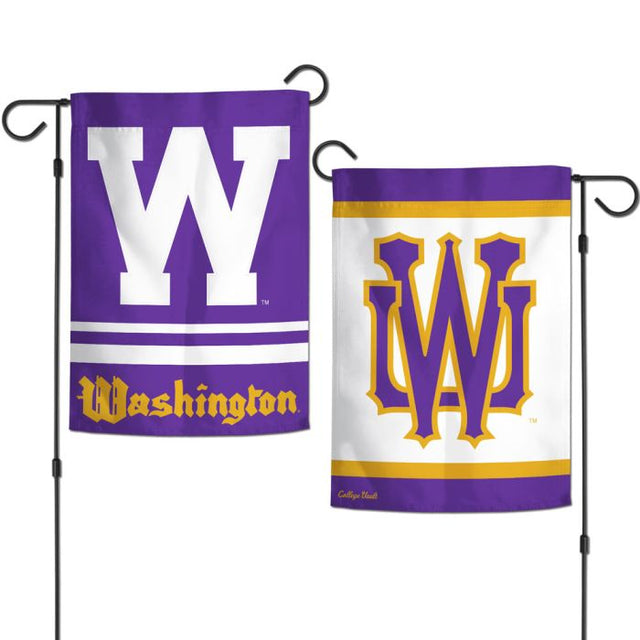 Banderas de jardín de Washington Huskies/College Vault de 2 lados, 12,5" x 18"