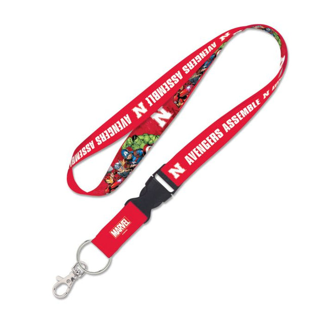 Nebraska Cornhuskers / Marvel (c) 2021 MARVEL Lanyard w/detachable buckle 1"