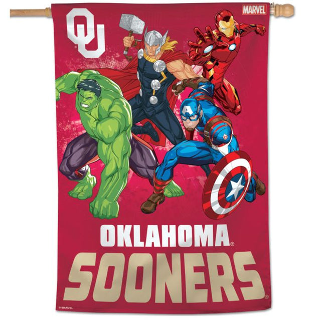 Oklahoma Sooners / Marvel (c) 2021 MARVEL Vertical Flag 28" x 40"