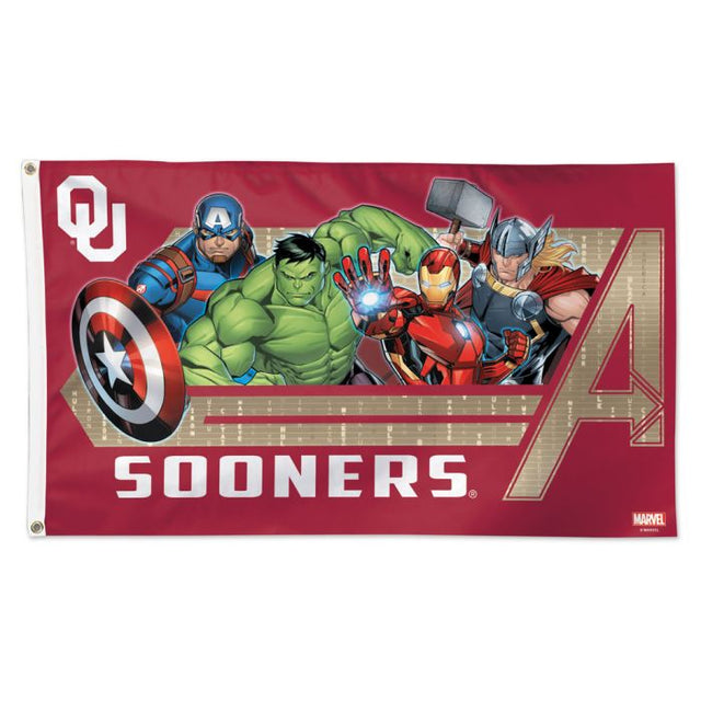 Oklahoma Sooners / Marvel (c) 2021 MARVEL Flag - Deluxe 3' X 5'