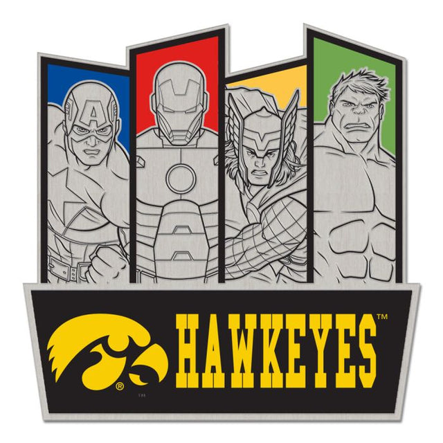 Iowa Hawkeyes / Marvel (c) 2021 MARVEL Collector Pin Jewelry Card