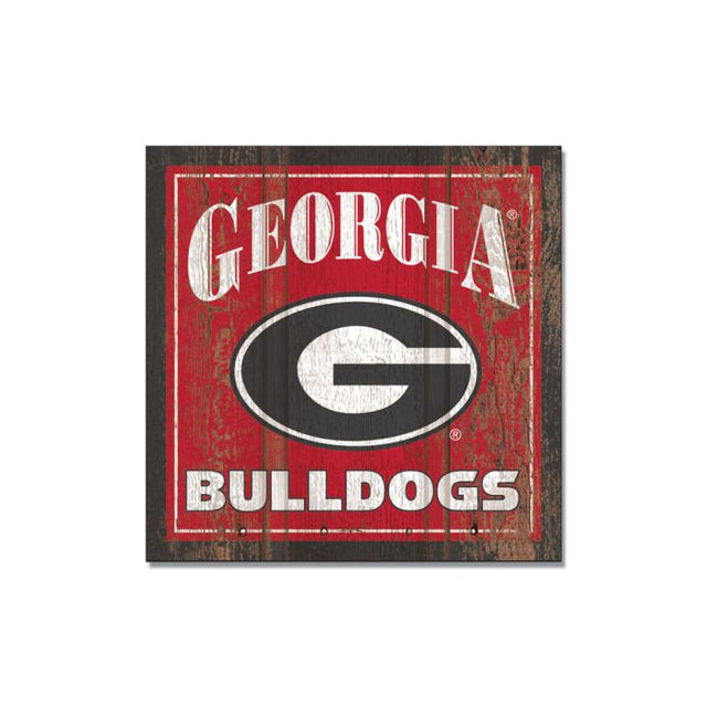 Georgia Bulldogs Wooden Magnet 3" X 3"