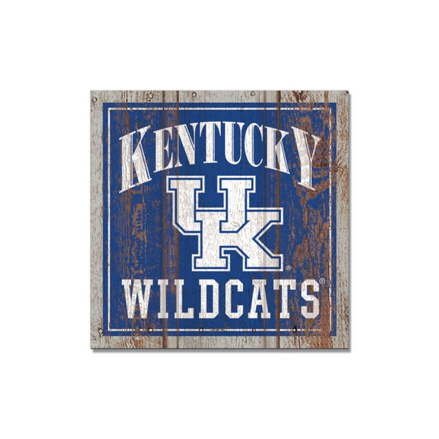 Imán de madera de Kentucky Wildcats de 3" x 3"