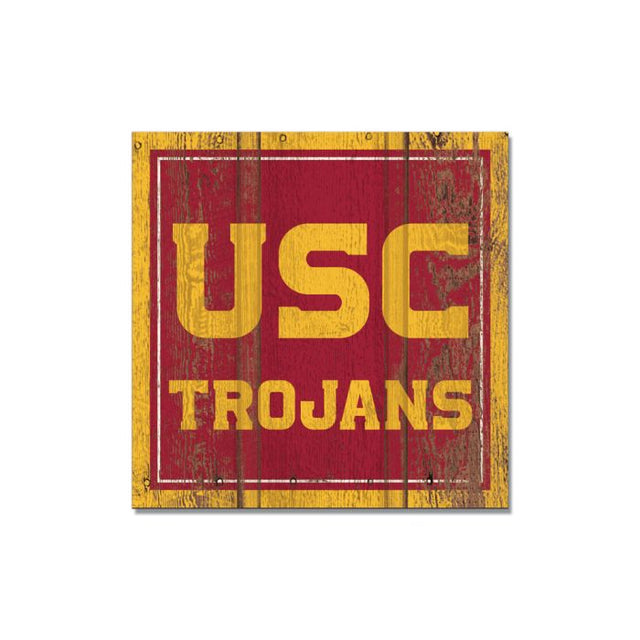 USC Trojans Wooden Magnet 3" X 3"