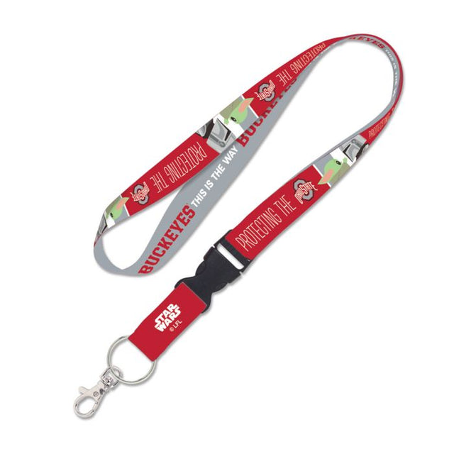 Ohio State Buckeyes / Star Wars MANDALORIAN Cordón con hebilla desmontable de 1"