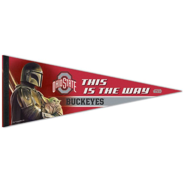 Banderín premium de los Ohio State Buckeyes / Star Wars MANDALORIAN de 12" x 30"