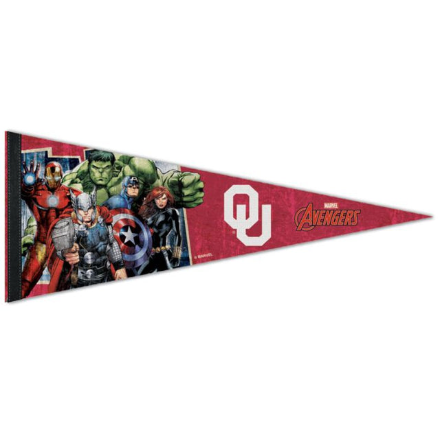 Oklahoma Sooners / Marvel (c) Banderín premium MARVEL 2021 de 12" x 30"