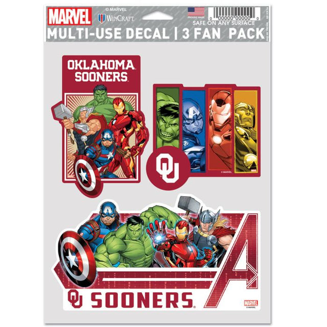 Oklahoma Sooners / Marvel (c) 2021 MARVEL Multi Use 3 Fan Pack