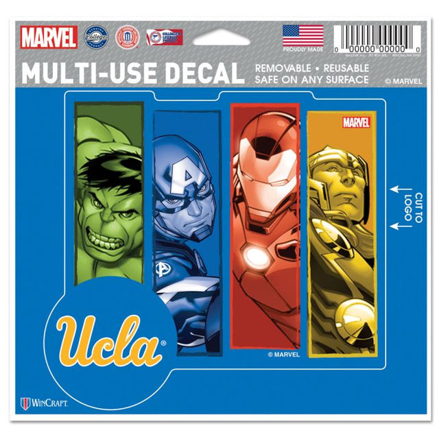 Calcomanía multiusos con el diseño UCLA Bruins/Marvel (C) 2021: corte con el logotipo de 5" x 6"