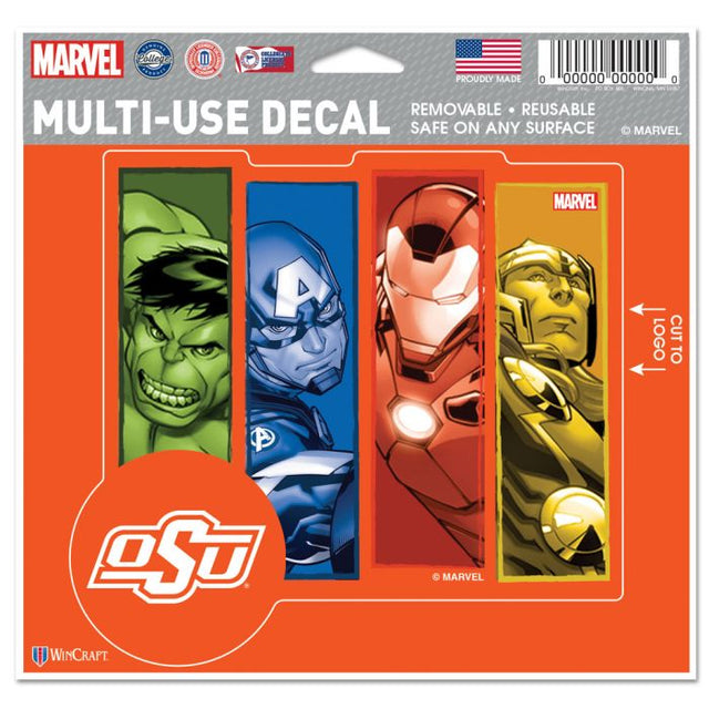 Oklahoma State Cowboys / Marvel (c) 2021 MARVEL Multi-Use Decal - cut to logo 5" x 6"