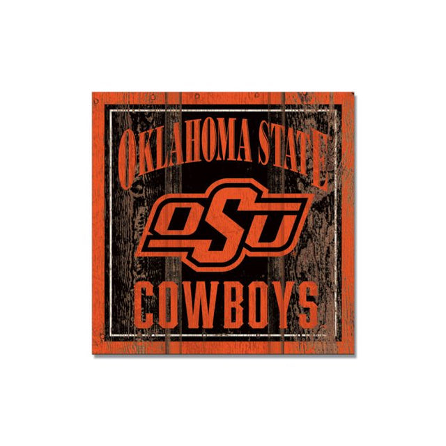 Oklahoma State Cowboys Wooden Magnet 3" X 3"