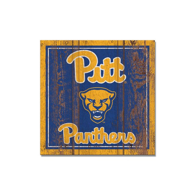 Imán de madera de los Pittsburgh Panthers de 3" x 3"