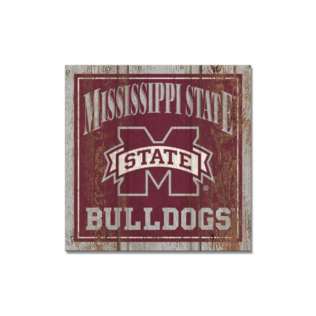 Mississippi State Bulldogs Wooden Magnet 3" X 3"