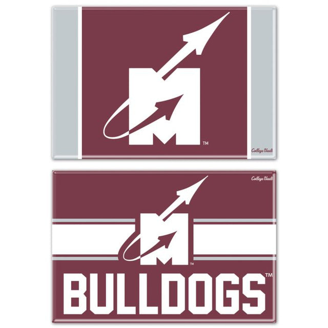 Mississippi State Bulldogs /College Vault Flying M logo Rectangle Magnet, 2pack 2" x 3"