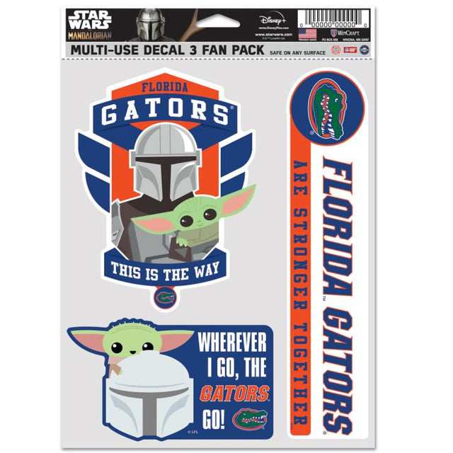 Florida Gators / Star Wars MANDALORIAN Multi Use 3 Fan Pack