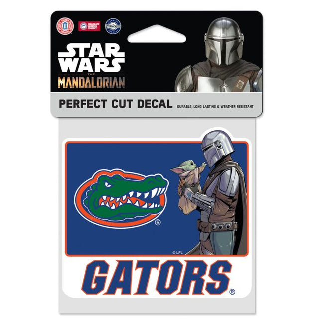 Florida Gators / Star Wars MANDALORIAN Perfect Cut Color Decal 4" x 4"