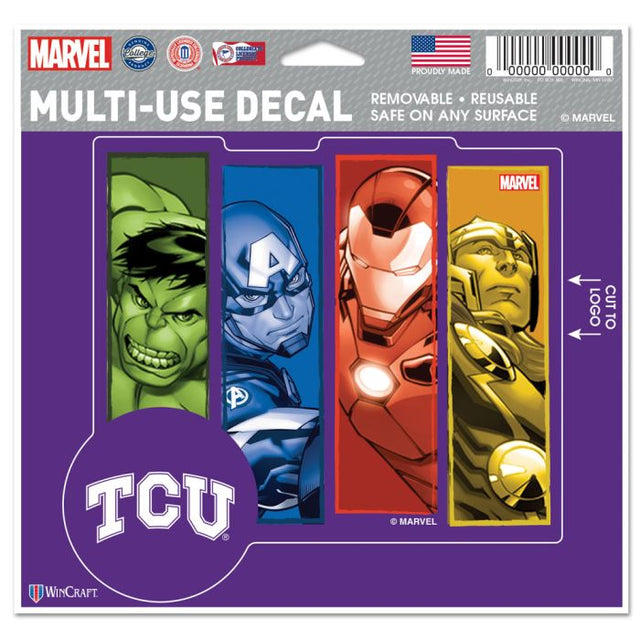 TCU Horned Frogs / Marvel (c) 2021 MARVEL Multi-Use Decal - cut to logo 5" x 6"