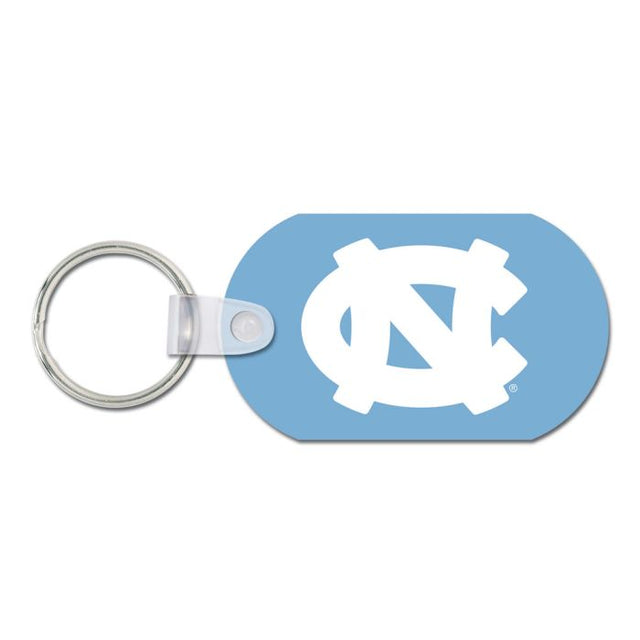 Llavero de metal de los Tar Heels de Carolina del Norte (aluminio)