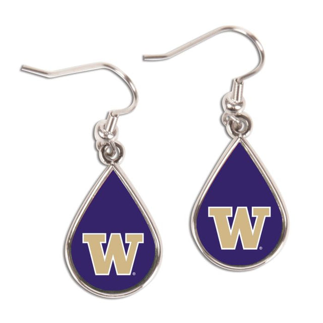 Pendientes de Washington Huskies con forma de lágrima