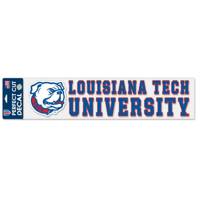 Calcomanías de corte perfecto de Louisiana Tech Bulldogs de 4" x 17"