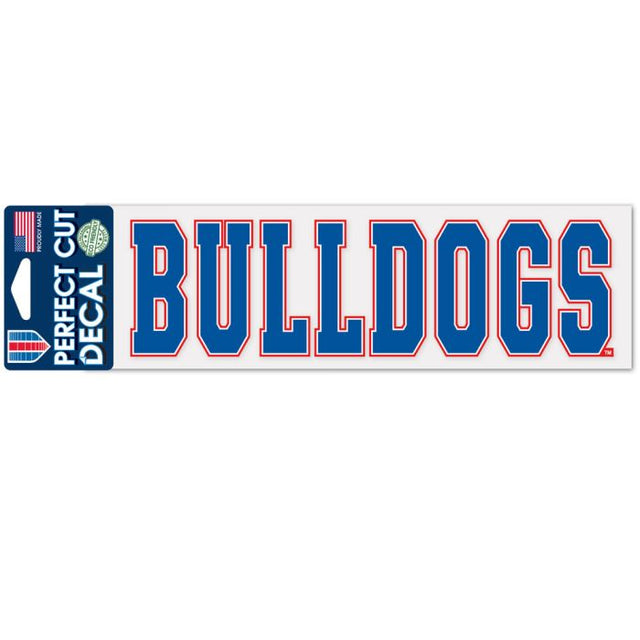 Calcomanías de corte perfecto de la mascota de los Louisiana Tech Bulldogs, 3" x 10"