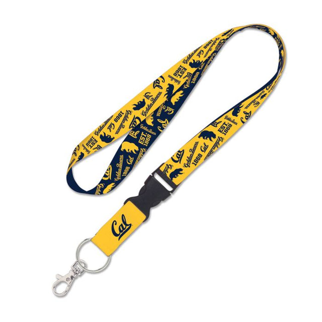 California Golden Bears SCATTERPRINT Lanyard w/detachable buckle 1"