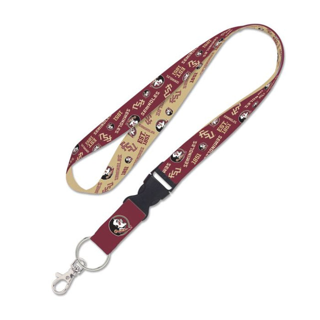 Florida State Seminoles SCATTERPRINT Lanyard w/detachable buckle 1"