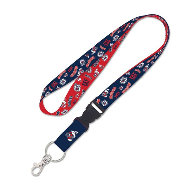 Fresno State Bulldogs SCATTERPRINT Lanyard w/detachable buckle 1"