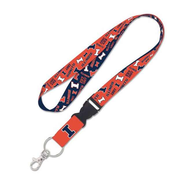 Illinois Fighting Illini Lanyard w/detachable buckle 1"