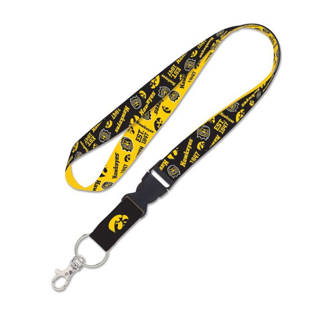 Cordón de DISEÑO Iowa Hawkeyes 2021 con hebilla desmontable de 1"