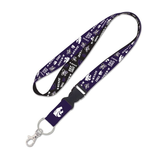 Kansas State Wildcats SCATTERPRINT Lanyard w/detachable buckle 1"