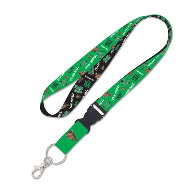 Marshall Thundering Herd SCATTERPRINT Lanyard w/detachable buckle 1"