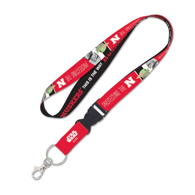 Nebraska Cornhuskers / Star Wars Mandalorian Lanyard w/detachable buckle 1"