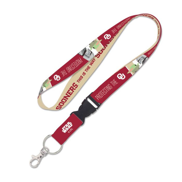 Oklahoma Sooners / Star Wars mandalorian Lanyard w/detachable buckle 1"