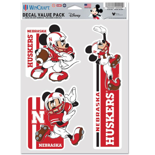 Paquete de 3 abanicos multiusos de Nebraska Cornhuskers/Disney