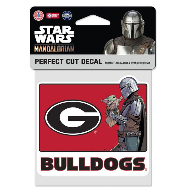 Georgia Bulldogs / Star Wars MANDALORIAN Perfect Cut Color Decal 4" x 4"