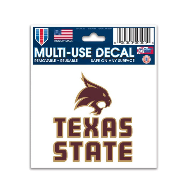 Calcomanía multiusos de los Texas State Bobcats de 3" x 4"