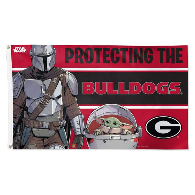 Bandera de los Georgia Bulldogs / Star Wars MANDALORIAN - Deluxe 3' X 5'