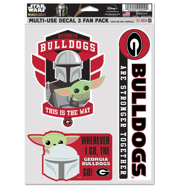 Georgia Bulldogs / Star Wars MANDALORIAN Multi Use 3 Fan Pack