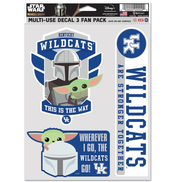 Paquete de 3 ventiladores multiusos de Kentucky Wildcats/Star Wars MANDALORIAN