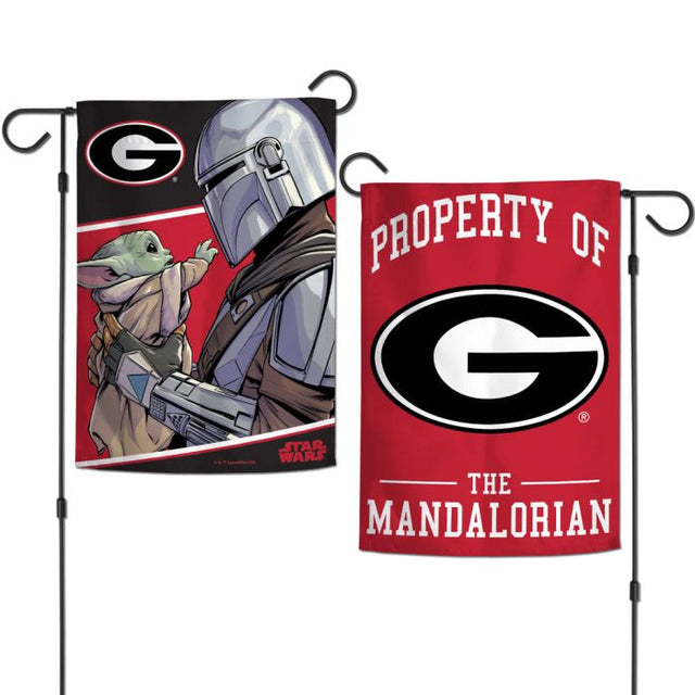 Georgia Bulldogs / Star Wars MANDALORIAN Garden Flags 2 sided 12.5" x 18"