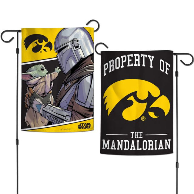 Iowa Hawkeyes / Star Wars MANDALORIAN Garden Flags 2 sided 12.5" x 18"