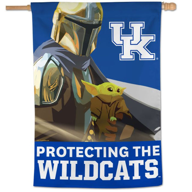 Bandera vertical de los Kentucky Wildcats/Star Wars MANDLORIAN de 28" x 40"