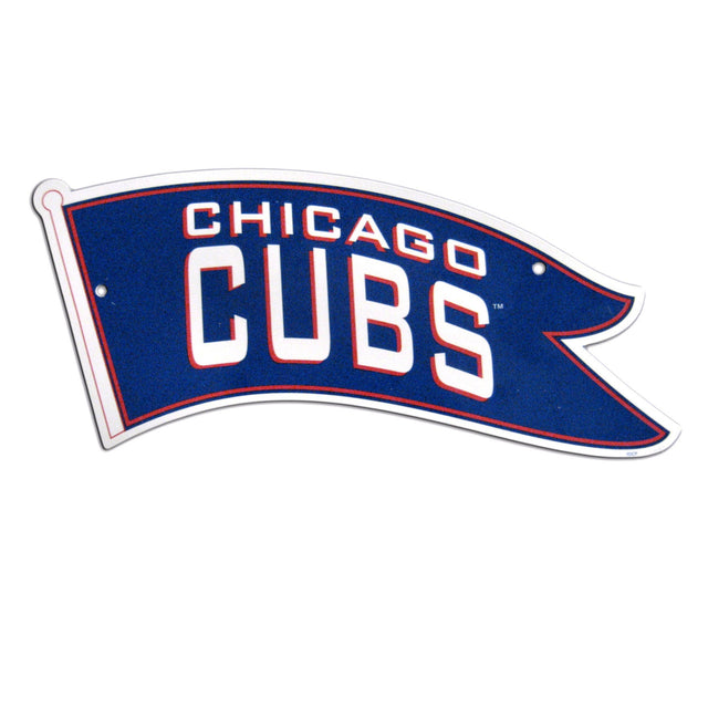 Cartel de plástico de los Chicago Cubs de 12 x 18 pulgadas