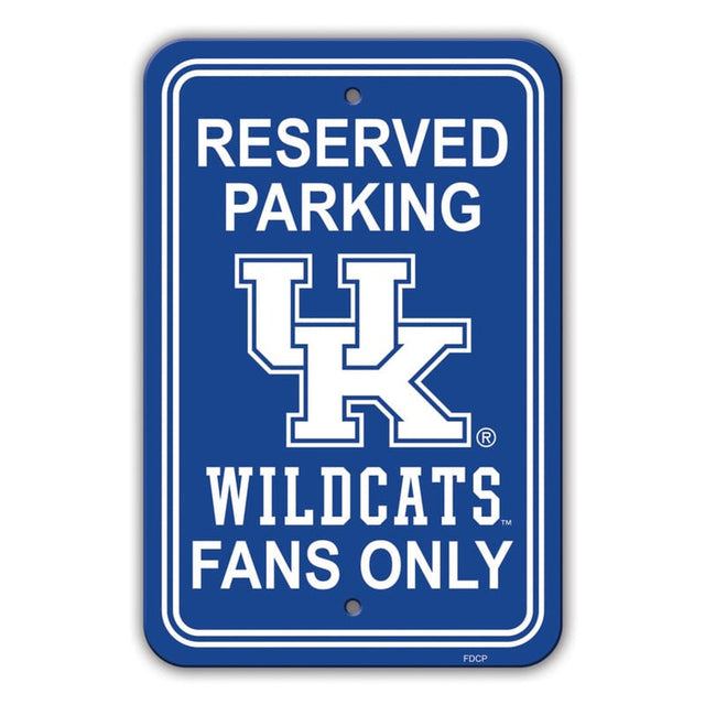 Letrero de plástico de Kentucky Wildcats de 12 x 18, estilo de estacionamiento reservado CO