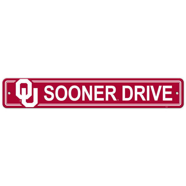 Oklahoma Sooners Sign 4x24 Plastic Street Style CO