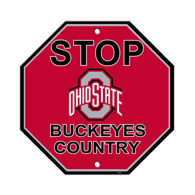 Ohio State Buckeyes Sign 12x12 Plastic Stop Style CO