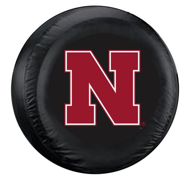 Funda para neumáticos de tamaño grande de los Nebraska Cornhuskers, color negro