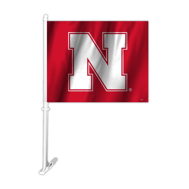 Bandera y logotipo para automóvil de los Nebraska Cornhuskers